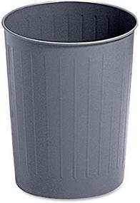 img 2 attached to 🗑️ Safco Products 9604CH Charcoal Round Wastebasket - 23 1/2-Quart Capacity