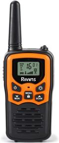 img 3 attached to Rivins RV-7 Walkie Talkies For Adults 6 Pack 2-Way Radios 22 Channel FRS Walkie Talkies UHF Handheld Walky Talky (Black/Orange)