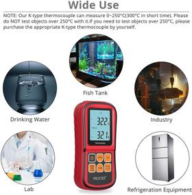 img 1 attached to 🌡️ Proster Digital Thermocouple Temperature Thermometer: Dual Channel K-Type Thermometer with Backlight LCD and Two K-Type Thermocouple Probes for Various Types (K/J/T/E/R/S/N)