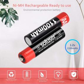 img 3 attached to High-Capacity AAA Rechargeable Batteries - AAA-16Pack, 1100mAh Ni-MH Low Self Discharge, 1.2V