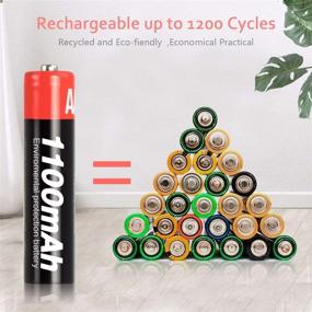 img 1 attached to High-Capacity AAA Rechargeable Batteries - AAA-16Pack, 1100mAh Ni-MH Low Self Discharge, 1.2V