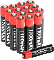 high-capacity aaa rechargeable batteries - aaa-16pack, 1100mah ni-mh low self discharge, 1.2v logo