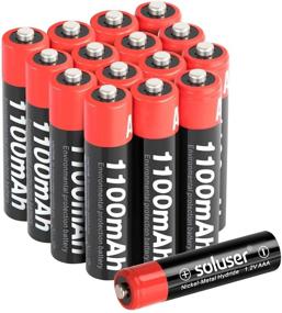 img 4 attached to High-Capacity AAA Rechargeable Batteries - AAA-16Pack, 1100mAh Ni-MH Low Self Discharge, 1.2V