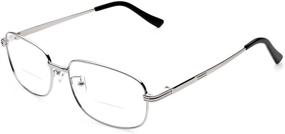 img 1 attached to 👓 Comfortable Bifocal Reading Glasses: Metal Frame Readers for Men and Women - Eyeglasses for Clear Vision and Style!