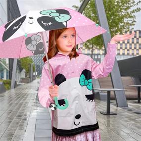 img 3 attached to 🦖 Dinosaur Design Umbrella Raincoat: Boys' Clothing in Jackets & Coats for Girls