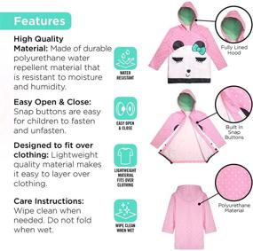 img 1 attached to 🦖 Dinosaur Design Umbrella Raincoat: Boys' Clothing in Jackets & Coats for Girls