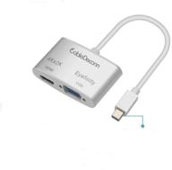 🔌 cabledeconn aluminum shell thunderbolt mini displayport to hdmi vga adapter: for apple macbook, surface pro, thinkpad x1 - 4k hdtv eyefinity vga converter logo