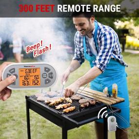 img 2 attached to 🔥 Ultimate Grilling Companion: ThermoPro TP22 Digital Wireless Meat Thermometer with Dual Probe for Smoker BBQ Grill