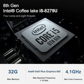 img 3 attached to SEi8 Beelink Mini PC - Intel i5-8279U (до 4,1 ГГц), Windows 10 Pro, 16 Гб ОЗУ DDR4, 512 Гб NVME SSD, маленький настольный компьютер с поддержкой 4K Dual HDMI, WiFi 5, BT5.0, 4USB3.0, гигабитным Ethernet.