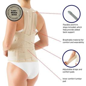 img 3 attached to 🤔 Neo G Dorsolumbar Support Brace - Effective Relief for Early Kyphosis, Rounded Shoulders, Posture Correction, and Muscular Aches - Fully Adjustable, Class 1 Medical Device - X-Large Size - Tan