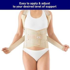 img 1 attached to 🤔 Neo G Dorsolumbar Support Brace - Effective Relief for Early Kyphosis, Rounded Shoulders, Posture Correction, and Muscular Aches - Fully Adjustable, Class 1 Medical Device - X-Large Size - Tan