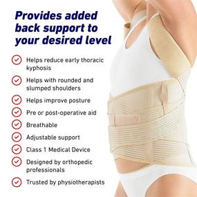 img 2 attached to 🤔 Neo G Dorsolumbar Support Brace - Effective Relief for Early Kyphosis, Rounded Shoulders, Posture Correction, and Muscular Aches - Fully Adjustable, Class 1 Medical Device - X-Large Size - Tan