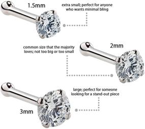 img 2 attached to 💎 Women's Body Jewelry: FreshTrends Cubic Zirconia Nose Stud for Enhanced Style and Elegance
