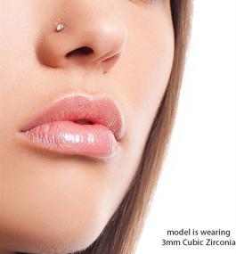 img 3 attached to 💎 Women's Body Jewelry: FreshTrends Cubic Zirconia Nose Stud for Enhanced Style and Elegance