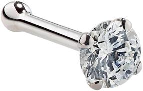img 4 attached to 💎 Women's Body Jewelry: FreshTrends Cubic Zirconia Nose Stud for Enhanced Style and Elegance
