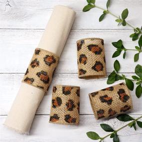 img 1 attached to 🐆 Natural Burlap Leopard Wired Ribbon by CT CRAFT LLC | 2.5” x 5 Yards x 1 Rolls | Ideal for Home Decor, Gift Wrapping, DIY Crafts