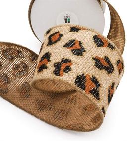 img 2 attached to 🐆 Natural Burlap Leopard Wired Ribbon by CT CRAFT LLC | 2.5” x 5 Yards x 1 Rolls | Ideal for Home Decor, Gift Wrapping, DIY Crafts