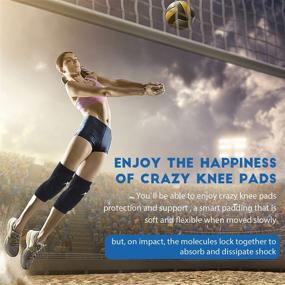 img 1 attached to 🏐 Volleyball Knee Pads with High Protection, Compression Sleeve Support for Men and Women – Professional Grade Knee Pads for Running, Meniscus Tear, ACL, Arthritis & Joint Pain Relief – Perfect Christmas Gift