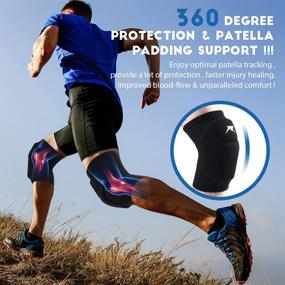 img 2 attached to 🏐 Volleyball Knee Pads with High Protection, Compression Sleeve Support for Men and Women – Professional Grade Knee Pads for Running, Meniscus Tear, ACL, Arthritis & Joint Pain Relief – Perfect Christmas Gift