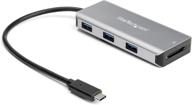 startech.com 3 port usb c hub with sd 💻 card reader - boost laptop connectivity - thunderbolt 3 compatible logo
