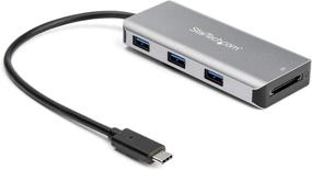 img 4 attached to StarTech.com 3 Port USB C Hub with SD 💻 Card Reader - Boost Laptop Connectivity - Thunderbolt 3 Compatible