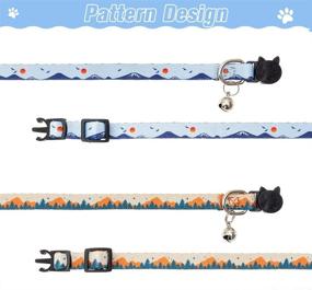 img 2 attached to 🏞️ SCENEREAL Natural Scenery Breakaway Cat Collar 2 Pack - Soft Adjustable Kitten Collars with Bells for Cats & Puppies - Ideal for Daily Wear (Mountains)