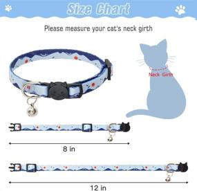 img 3 attached to 🏞️ SCENEREAL Natural Scenery Breakaway Cat Collar 2 Pack - Soft Adjustable Kitten Collars with Bells for Cats & Puppies - Ideal for Daily Wear (Mountains)