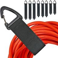 🔌 8-pack extension cord holder assortment: garage organization and storage solution with heavy-duty storage straps for cables, hoses, and ropes - includes triangle buckle for convenient hanging logo
