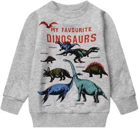 img 4 attached to Dinosaur Sweatshirts Boys' Clothing Dinosaur3 8009 4T Pullover T Shirts in Fashion Hoodies & Sweatshirts