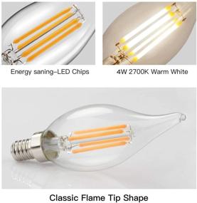 img 3 attached to 💡 Ohderii Non-Dimmable Candelabra Equivalent Filament Bulb