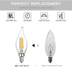 img 1 attached to 💡 Ohderii Non-Dimmable Candelabra Equivalent Filament Bulb