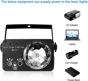 img 2 attached to 🎉 Ultimate LED Stage Lights: Remote Control 36 Patterns RGB Laser Magic Ball with Audio USB Bluetooth - Ideal for Wedding, Birthdays, Christmas Party!