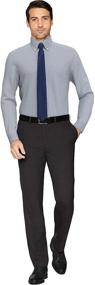 img 3 attached to BUTTONED Tailored Button Collar Non Iron Windowpane Men's Clothing in Shirts