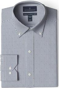 img 4 attached to BUTTONED Tailored Button Collar Non Iron Windowpane Men's Clothing in Shirts