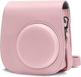 img 4 attached to Blummy PU Leather Camera Case Compatible With Fujifilm Instax Mini 11 Instant Camera With Adjustable Strap And Pocket (Pink)