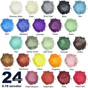 img 3 attached to 🎨 Epoxy Resin Dye Kit - 24 Mica Powder Colors /4.2OZ - Perfect for Epoxy, Soap, Slime, Cosmetics, and More!