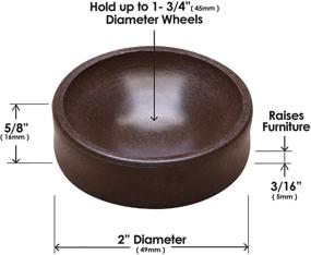 img 1 attached to 🛋️ Protect Your Floors with Slipstick CB605 Furniture Wheel Caster Cups - Set of 4 Grippers, 1-3/4 Inch, Chocolate Brown