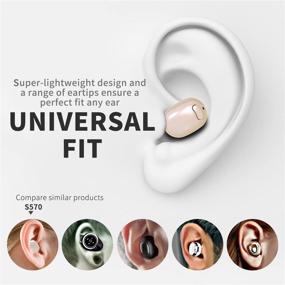 img 1 attached to 🎧 NENRENT S570 Беспроводное Bluetooth наушник - Самые маленькие мини-невидимые беспроводные Bluetooth наушники-гарнитура, наушники с микрофоном для iPhone, iPad, Samsung Galaxy, LG смартфонов (1 шт Нюдовый)