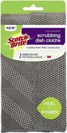 scotch-brite non-scratch gray scrubbing dish clothes: easy cleaning power, set of 2 cloths logo