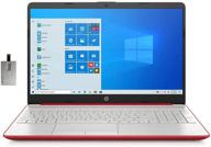 💻 2021 hp pavilion 15.6" hd laptop with intel processor, 4gb ram, 128gb ssd, hd webcam, bluetooth, usb-c, windows 10 s, red + bonus 32gb snowbell usb card logo