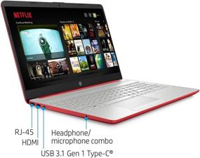 img 2 attached to 💻 2021 HP Pavilion 15.6" HD Laptop with Intel Processor, 4GB RAM, 128GB SSD, HD Webcam, Bluetooth, USB-C, Windows 10 S, Red + Bonus 32GB SnowBell USB Card