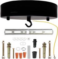 🔧 sturkit 7.9inch ceiling canopy kit: complete pendant light mounting set with hook, ceiling plate, and mounting hardware in black logo