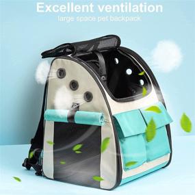 img 1 attached to 🐱 Expandable Cat Backpack Carrier - Airline-Approved, Ventilated and Breathable - Ideal for Large/Small Cats and Dogs - Collapsible for Travel, Hiking, and Outdoor Adventures