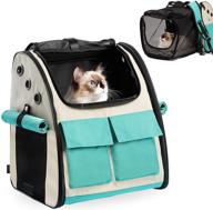 🐱 expandable cat backpack carrier - airline-approved, ventilated and breathable - ideal for large/small cats and dogs - collapsible for travel, hiking, and outdoor adventures logo