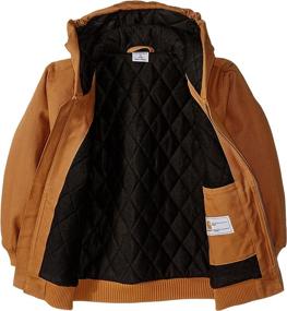 img 1 attached to Carhartt Active Jacket Brown Large Boys' Clothing : Jackets & Coats