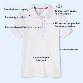img 2 attached to Interlock Collar French Toast Sleeve Girls' Clothing and Tops, Tees & Blouses