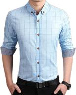 👔 upgrade your style with localmode cotton sleeve plaid button shirts for men logo