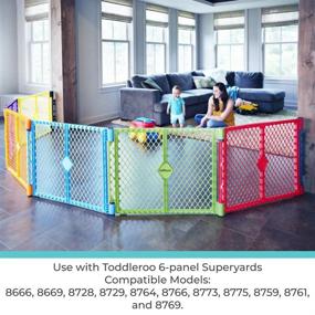 img 3 attached to 🏞️ Expand Your Toddleroo Superyard: Gray Wall Mount Kit for Extra Wide Barrier