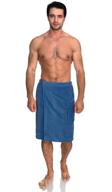 🛀 towelselections men's adjustable cotton velour shower & bath wrap, ideal bathrobe cover up logo
