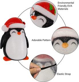 img 1 attached to 🎄 Holiday Cheer: Happy Trees Christmas Porch Light Cover & Penguin Outdoor Lamp Decoration